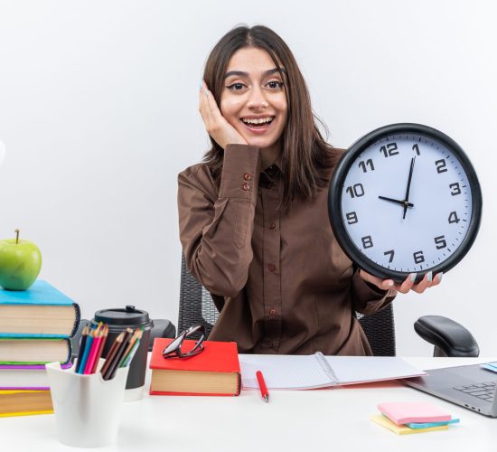 excited young school girl sits at table with school tools holding wall clock putting hand on cheek isolated on white background SSUCv3H4sIAAAAAAAACpyRz27DIAzG75P2DhHnRkpC/rR9lWoHB1iDSqAC0mmq+u4zECrOu+Gf7c/+zPPzo6rIDE4ycq6eIcJYKrU5b8FLoxE3h51bobmwJXlYOjYlEFx6YyWoEs7g2aJhFQj1plTAr5gkzoPfnHBh+o4YeHFFjQTfEmnFS4qrnIhJ7MAUIYeCuW2OLKMk/q/O9PjKbuAqNPuNCxdGrFACkpFLKiW3Hy/sWlqDjUtTuHoYBioU0ELpbiWT+lq0Gb/Es+c2ZjbtbVjhvTlRxtxhVuHE36gpMl/AOSznmReDGH6yWYs52vhoYFclHH8ihC3tRkpPQzvQ49T1w9DtBen3Fok6cZ0shDG7SV5al2EDwvumP3HK6paNU91T3tXQTVAPbceOdJ6n09ji4V9/AAAA//8DAHJcXJmYAgAA